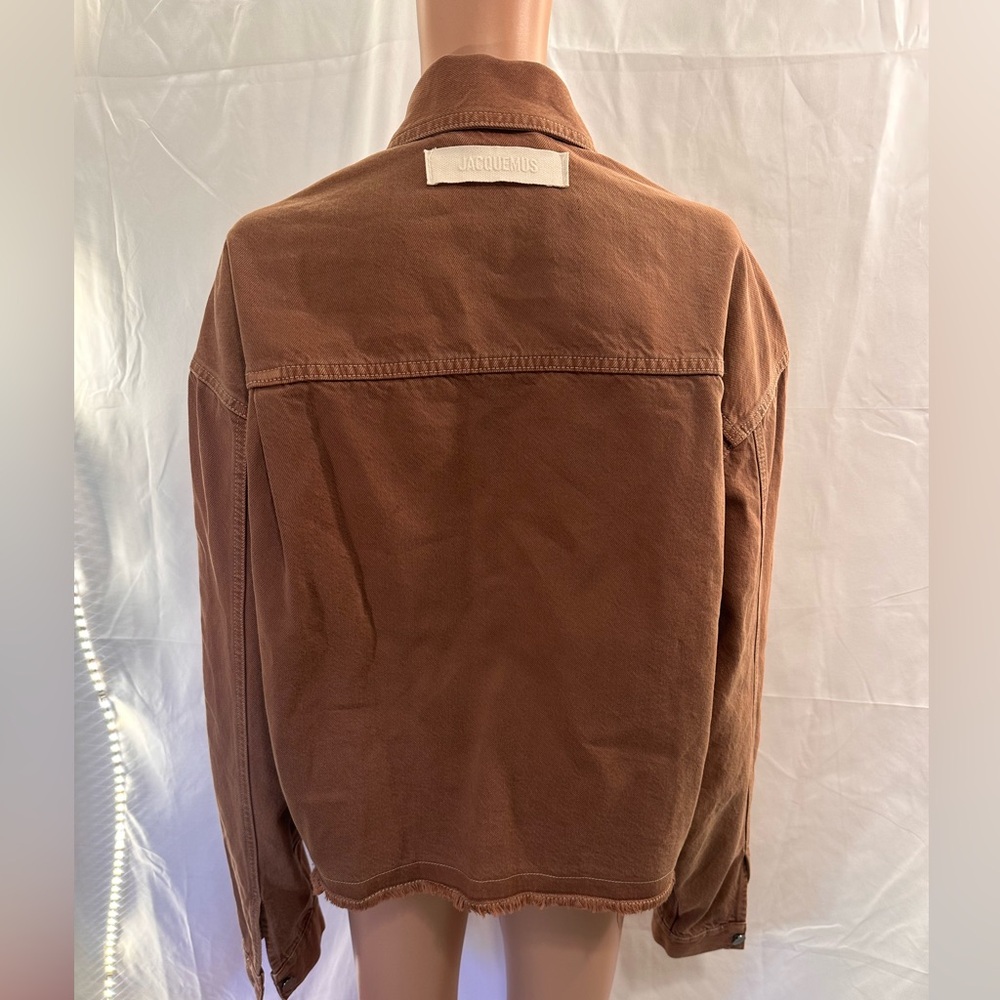 NWOT JACQUEMUS La Veste De-nimes Criollo in Camel & Beige new brown denim jacket - Picture 8 of 14